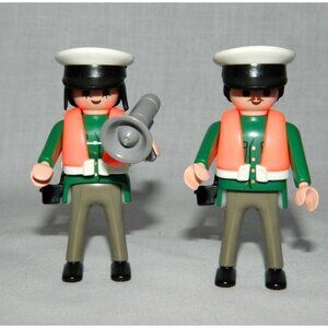 Customs Law Enforcement Playmobil Figures Lot 2 Water Marine 1997 Orange Vests